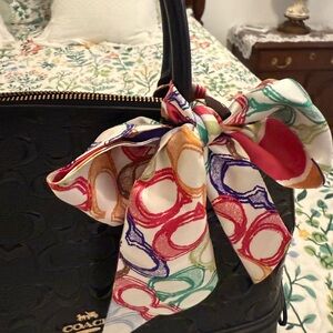 Coach silk bag scarf
